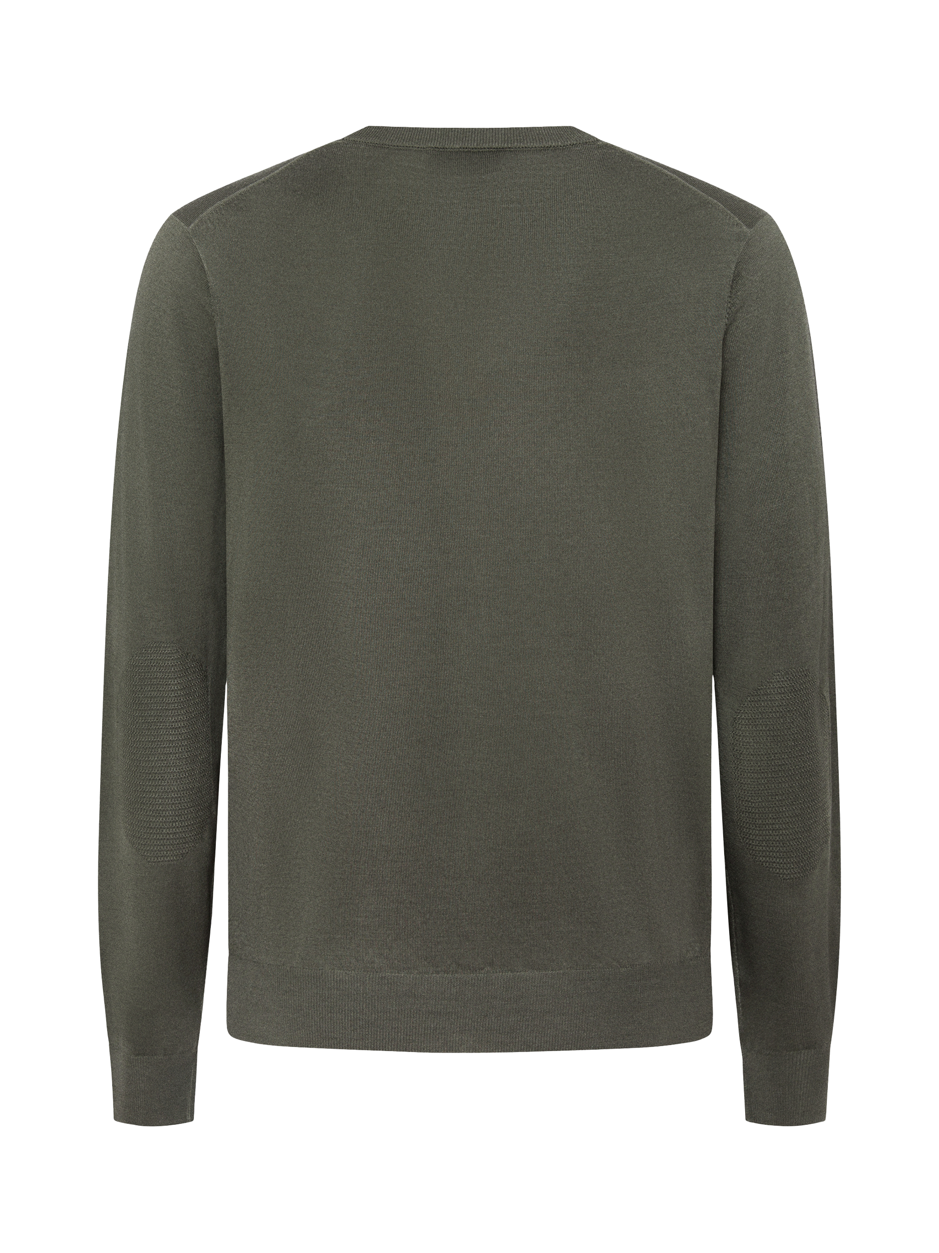 Product image 3 of 3, which shows Hackett London Merino & Silk V-Neck Jumper, Myrtle Green, XS