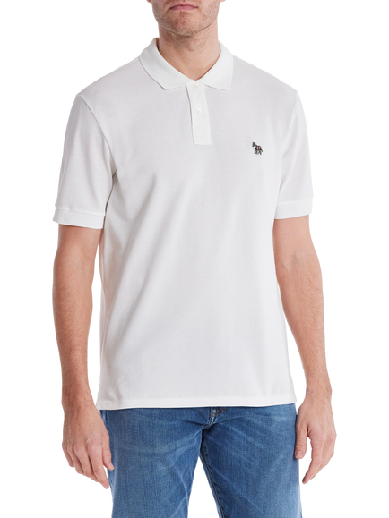 PS Paul Smith Cotton Regular Fit Short Sleeve Polo Shirt, White