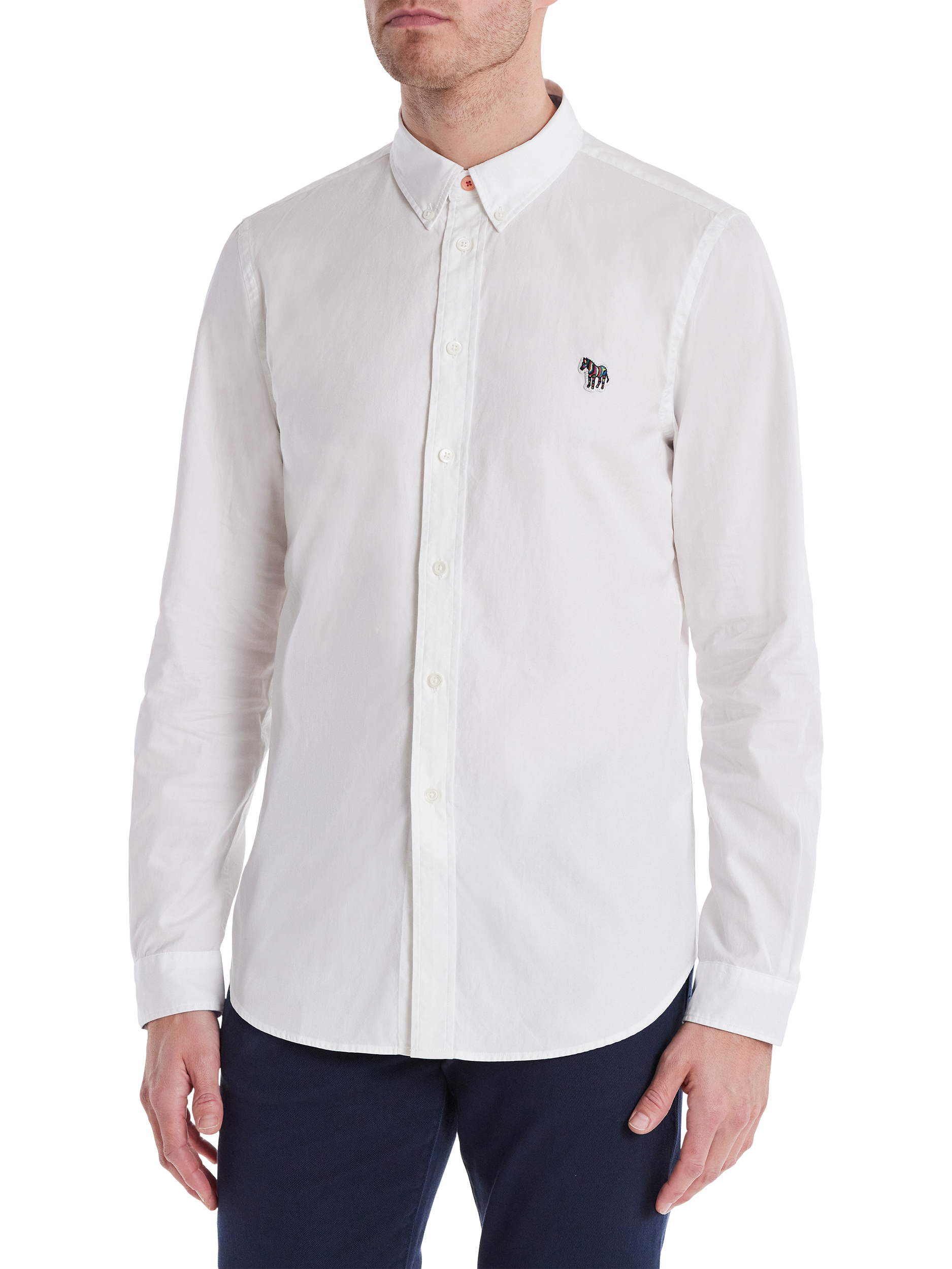 Product image 1 of 5, which shows PS Paul Smith Cotton Tailored Fit Shirt, White, S