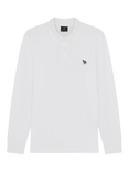 PS Paul Smith Cotton Regular Fit Long Sleeve Polo Shirt, White