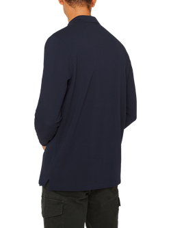 PS Paul Smith Cotton Long Sleeve Piqué Polo Shirt - view 2, 49_very Dark Navy