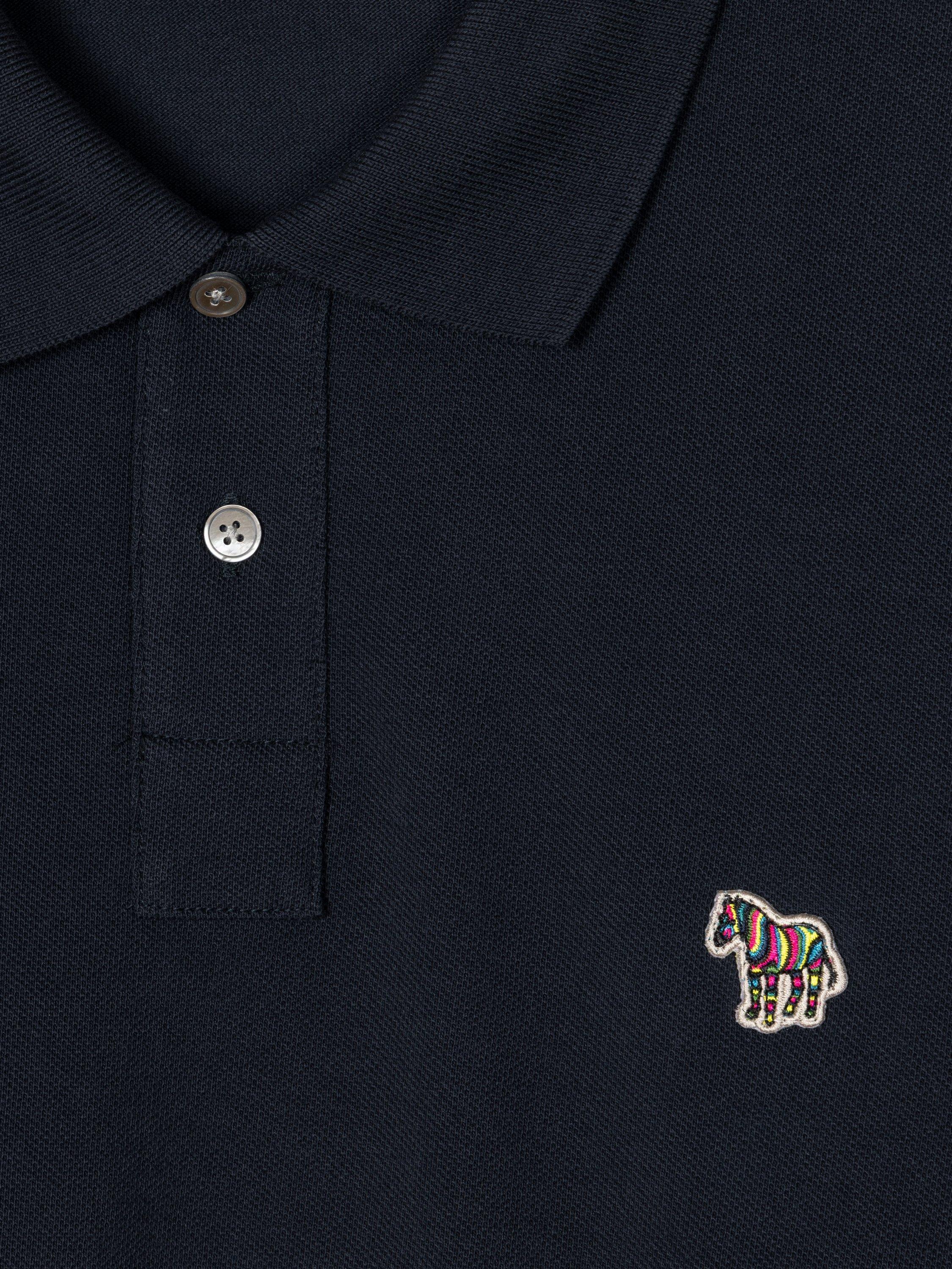 Product image 5 of 5, which shows PS Paul Smith Cotton Long Sleeve Piqué Polo Shirt, 49_very Dark Navy, S