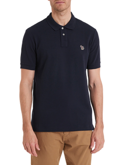PS Paul Smith Cotton Regular Fit Short Sleeve Polo Shirt, Very Dark Navy