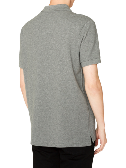 PS Paul Smith Cotton Regular Fit Short Sleeve Polo Shirt - view 2, Grey Melange
