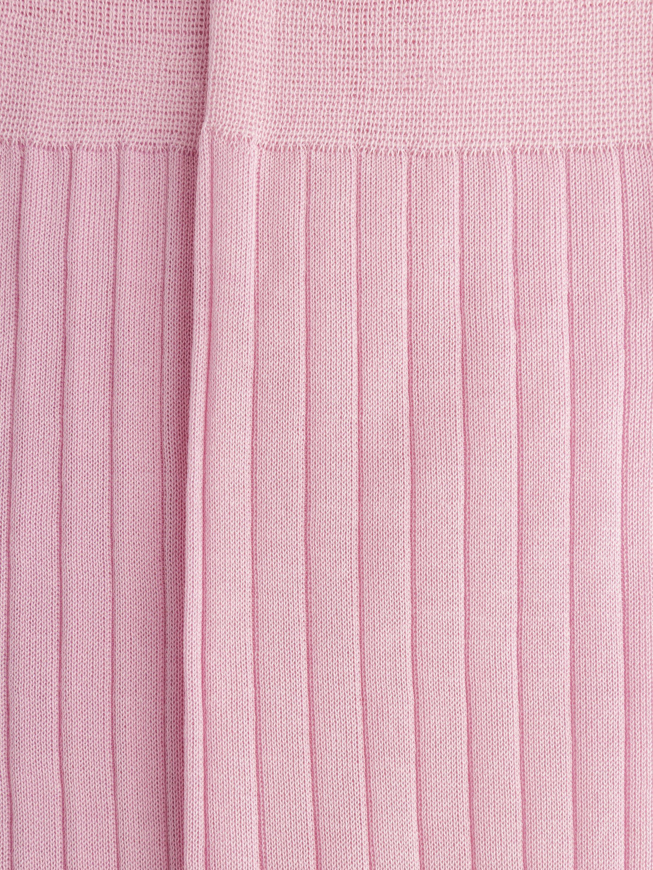 Product image 4 of 4, which shows Hackett London Ribbed Cotton Socks, College Pink, S-M