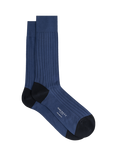 Hackett London Ribbed Cotton Socks, Royal Blue