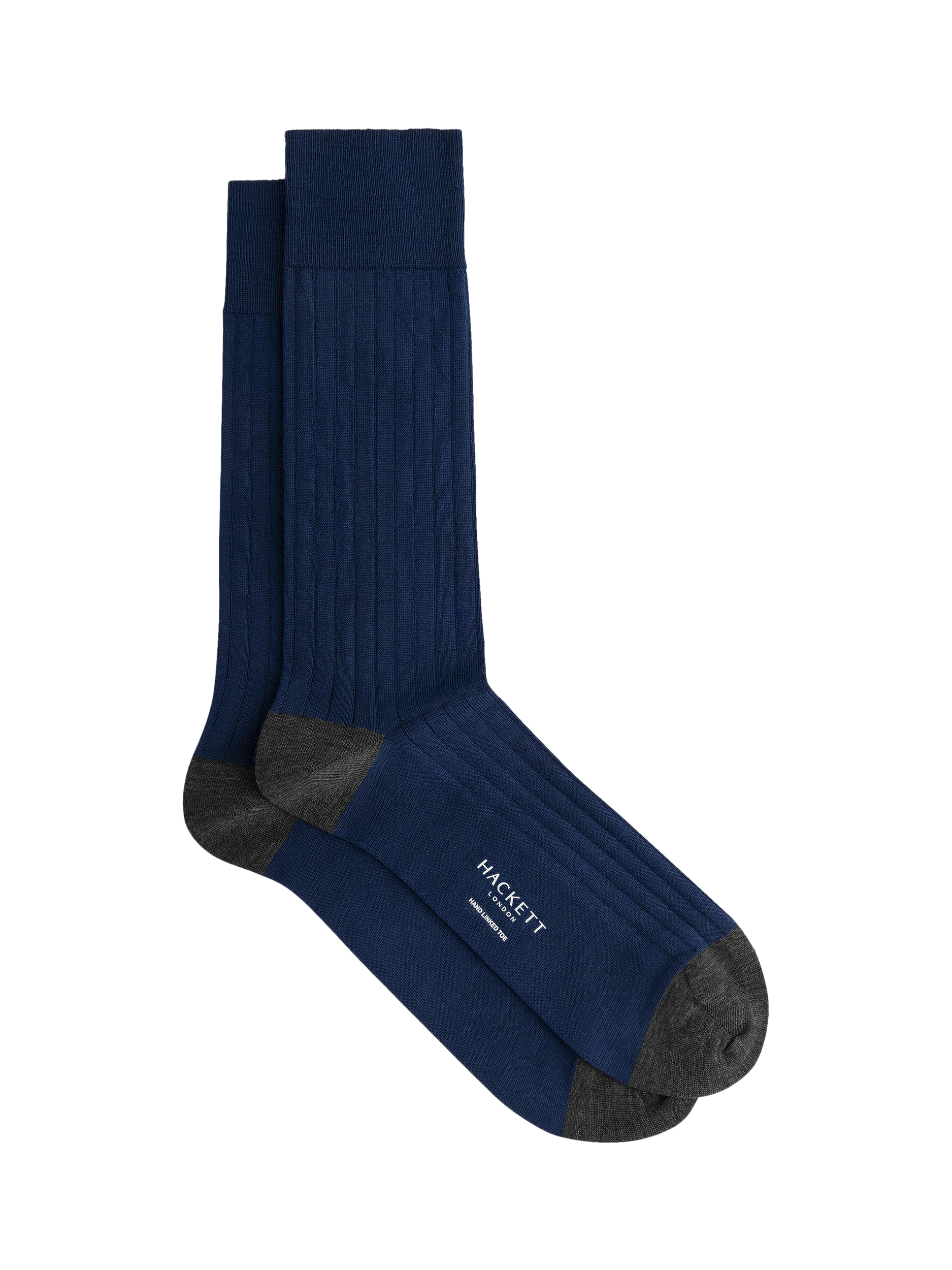 Product image 1 of 4, which shows Hackett London Merino Wool Mix Socks, Royal Blue, M-L