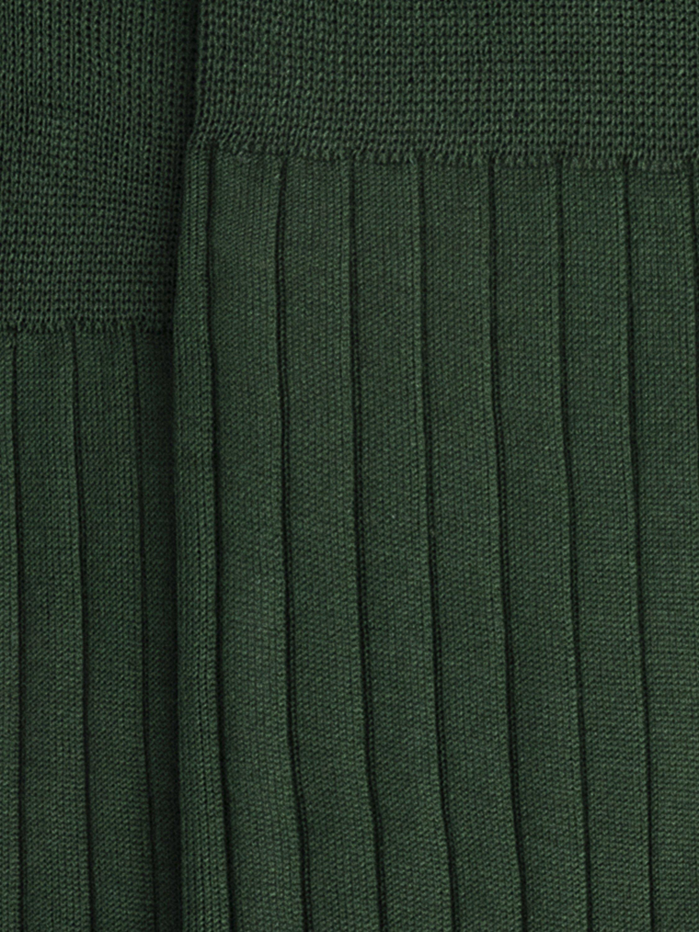 Product image 4 of 4, which shows Hackett London Ribbed Cotton Socks, Bottle Green, S-M