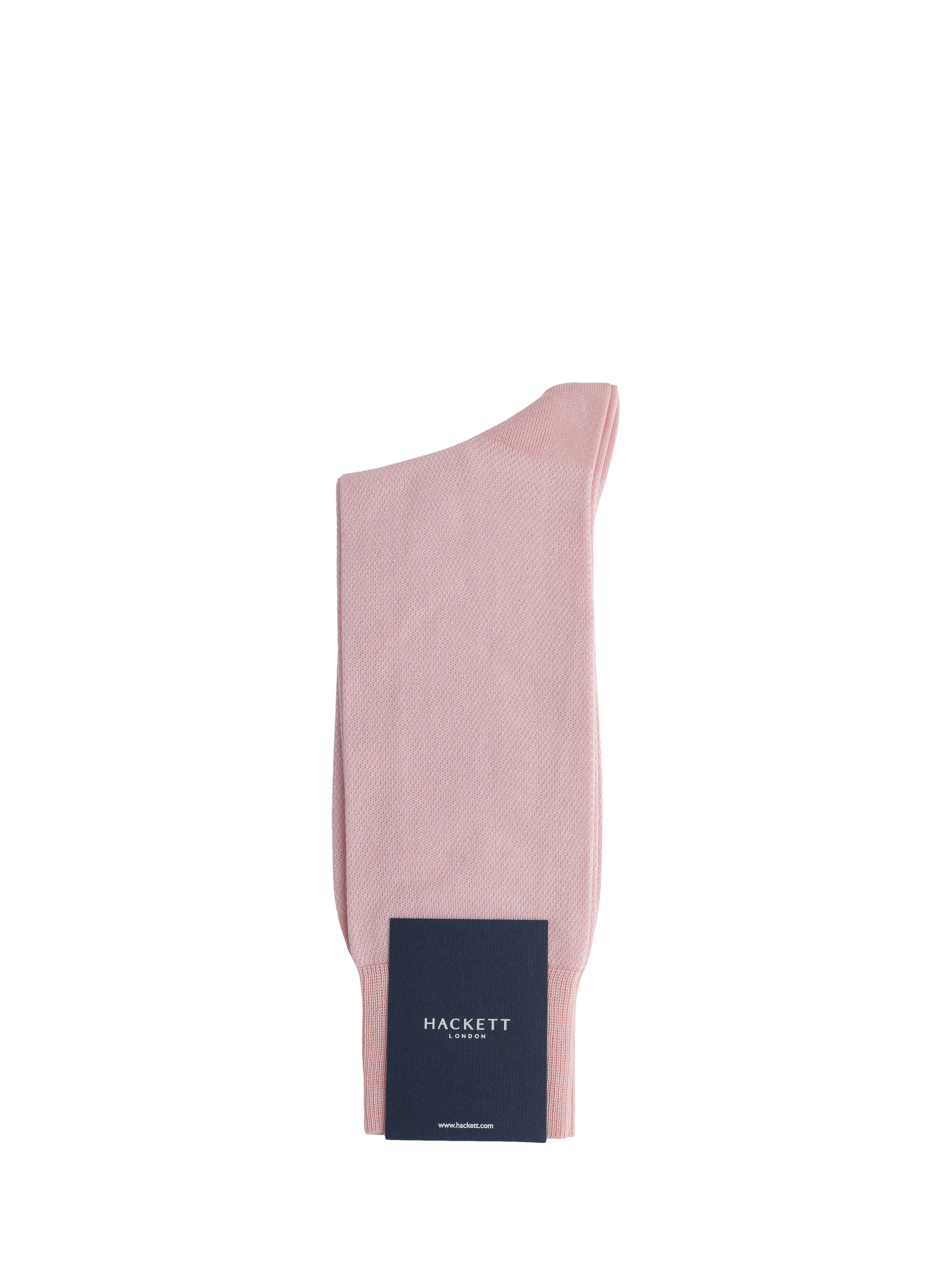 Product image 2 of 4, which shows Hackett London Birdseye Pattern Cotton Socks, College Pink, M-L