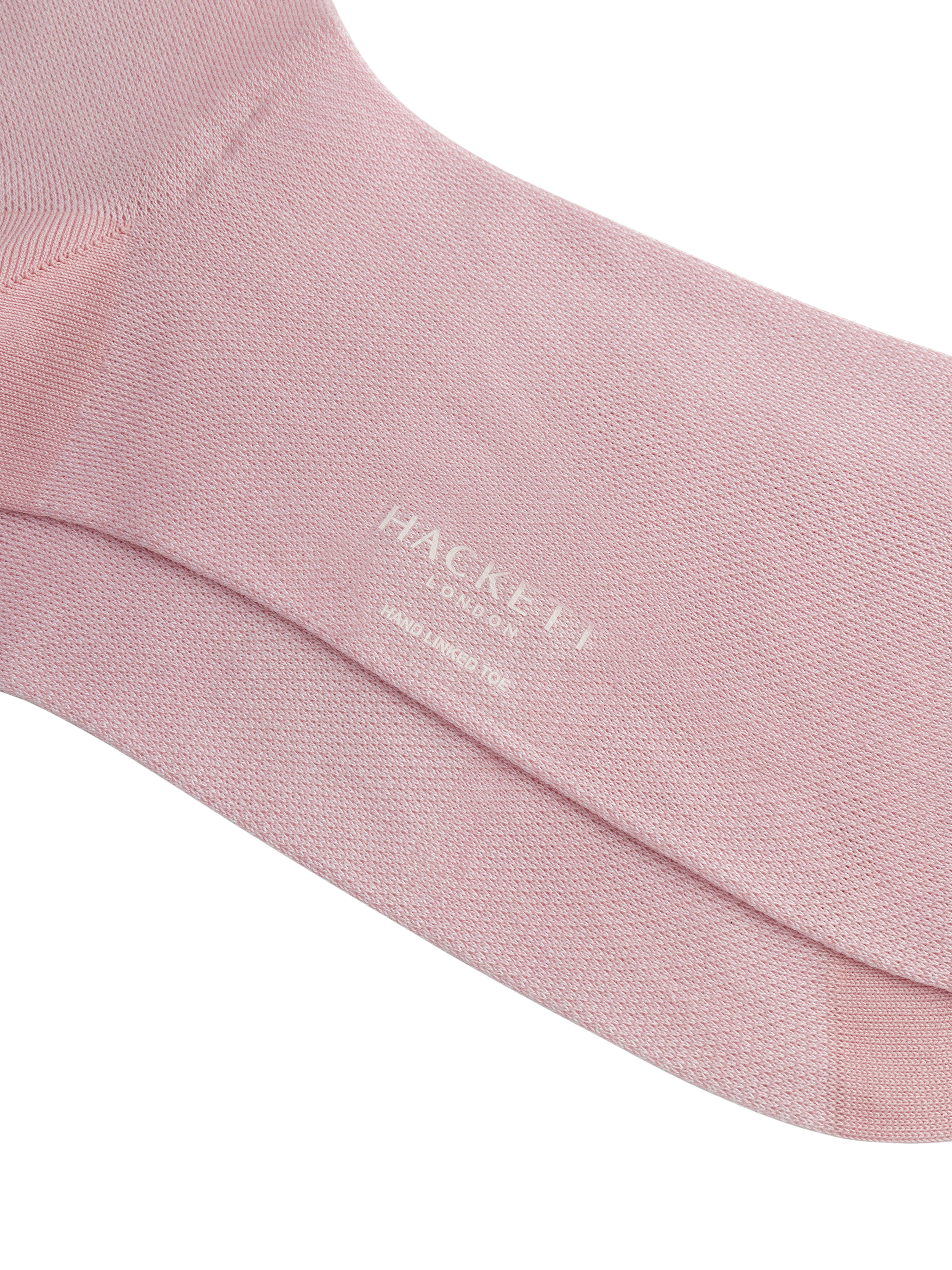 Product image 3 of 4, which shows Hackett London Birdseye Pattern Cotton Socks, College Pink, M-L