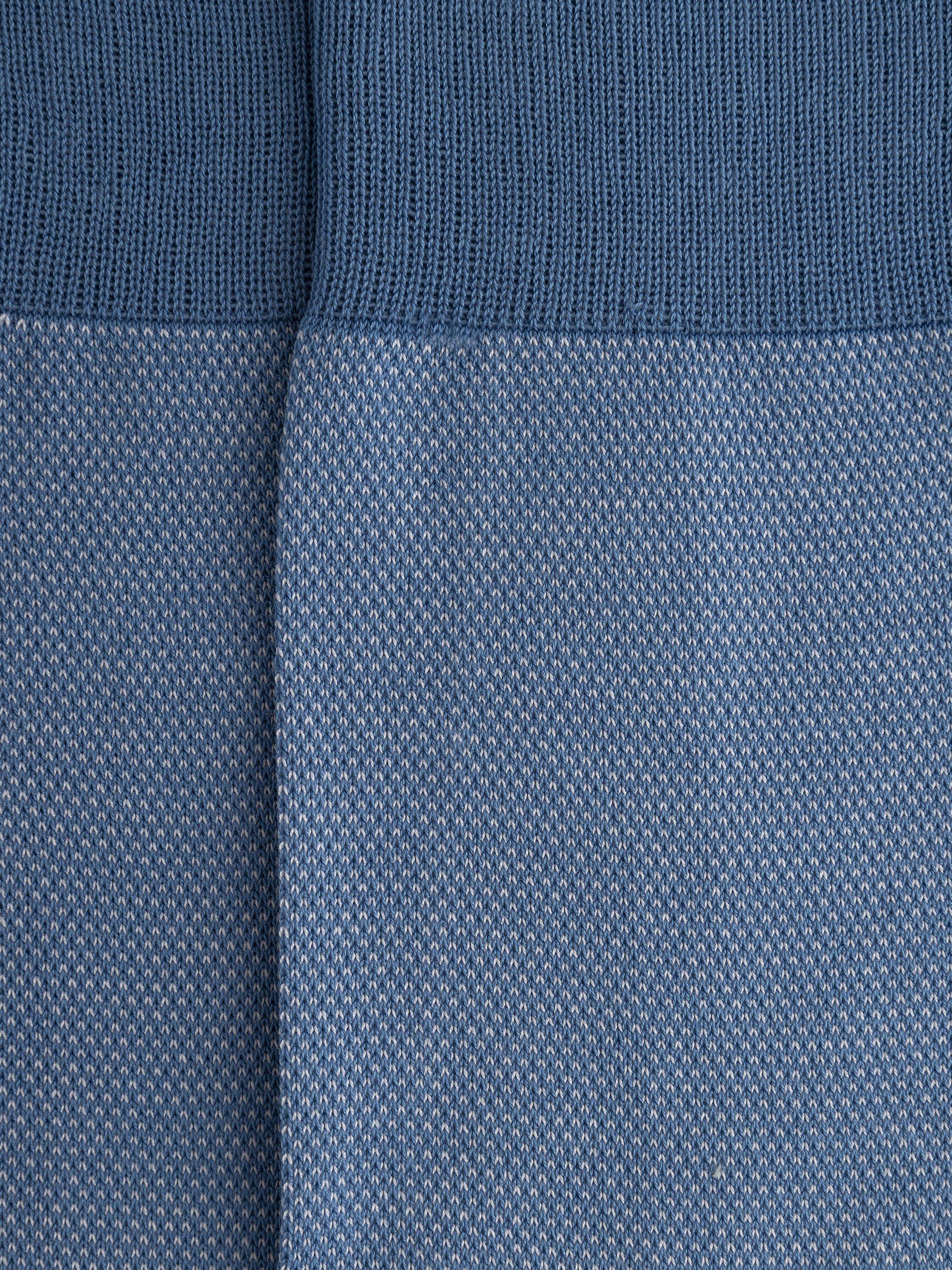 Product image 4 of 4, which shows Hackett London Birdseye Pattern Cotton Socks, Sea Blue, M-L