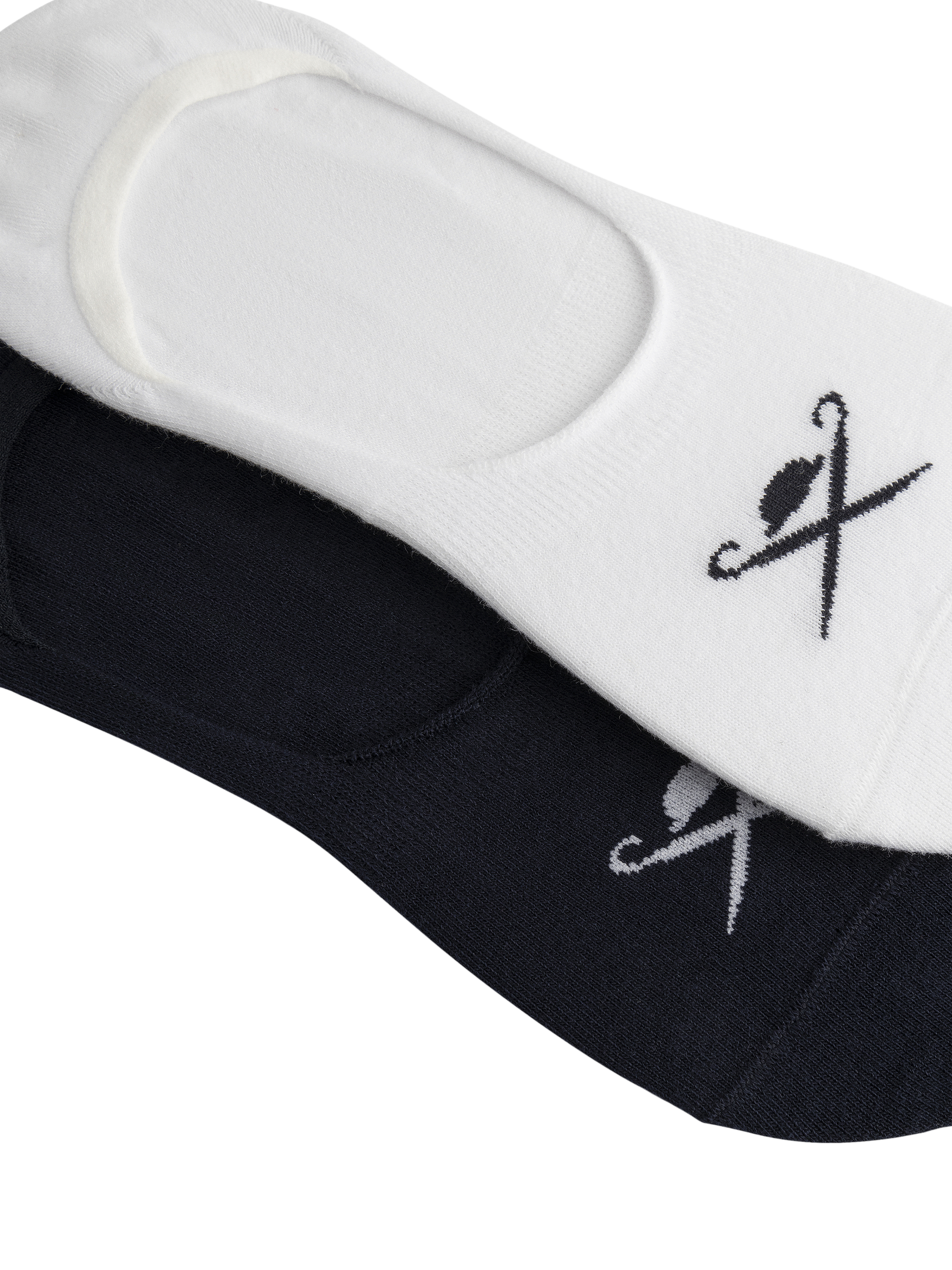 Product image 3 of 4, which shows Hackett London Combed Cotton Mix No-Show Socks, Pack of 2, Navy/White, S-M