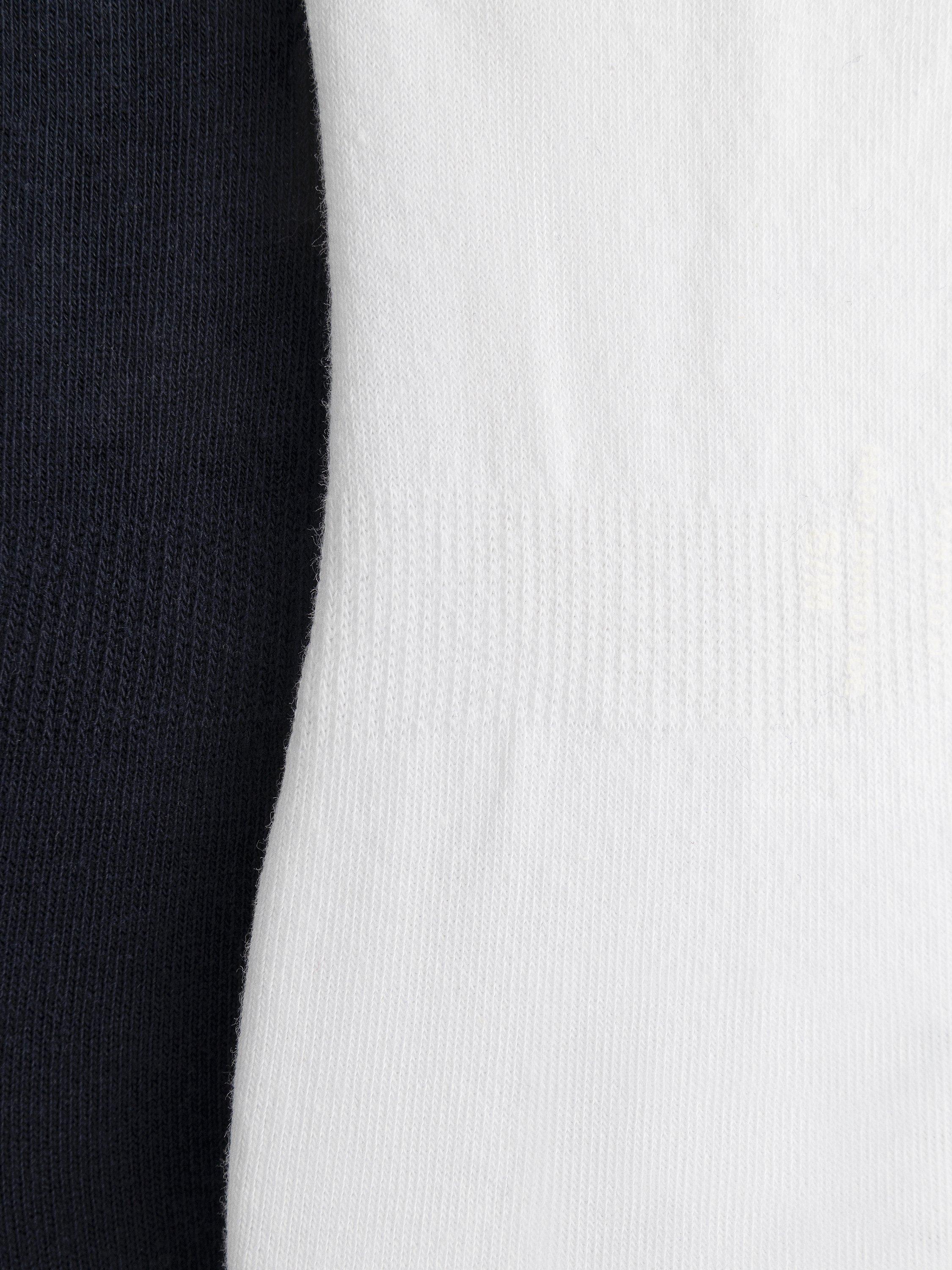 Product image 4 of 4, which shows Hackett London Combed Cotton Mix No-Show Socks, Pack of 2, Navy/White, S-M