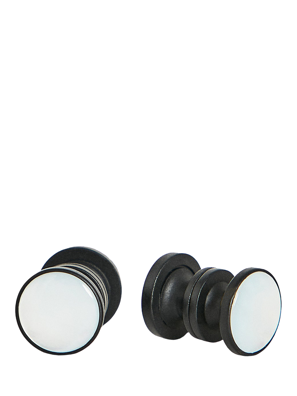 Product image 1 of 4, which shows Hackett London Button Shaped Cufflinks, Black