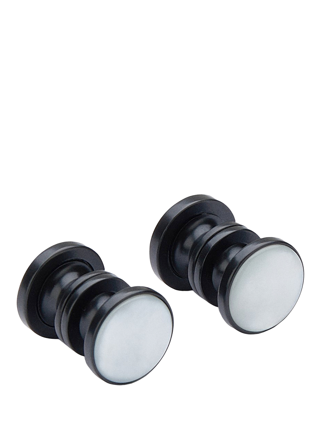 Product image 3 of 4, which shows Hackett London Button Shaped Cufflinks, Black