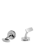 Hackett London Round Button-Shaped Cufflinks, Silver