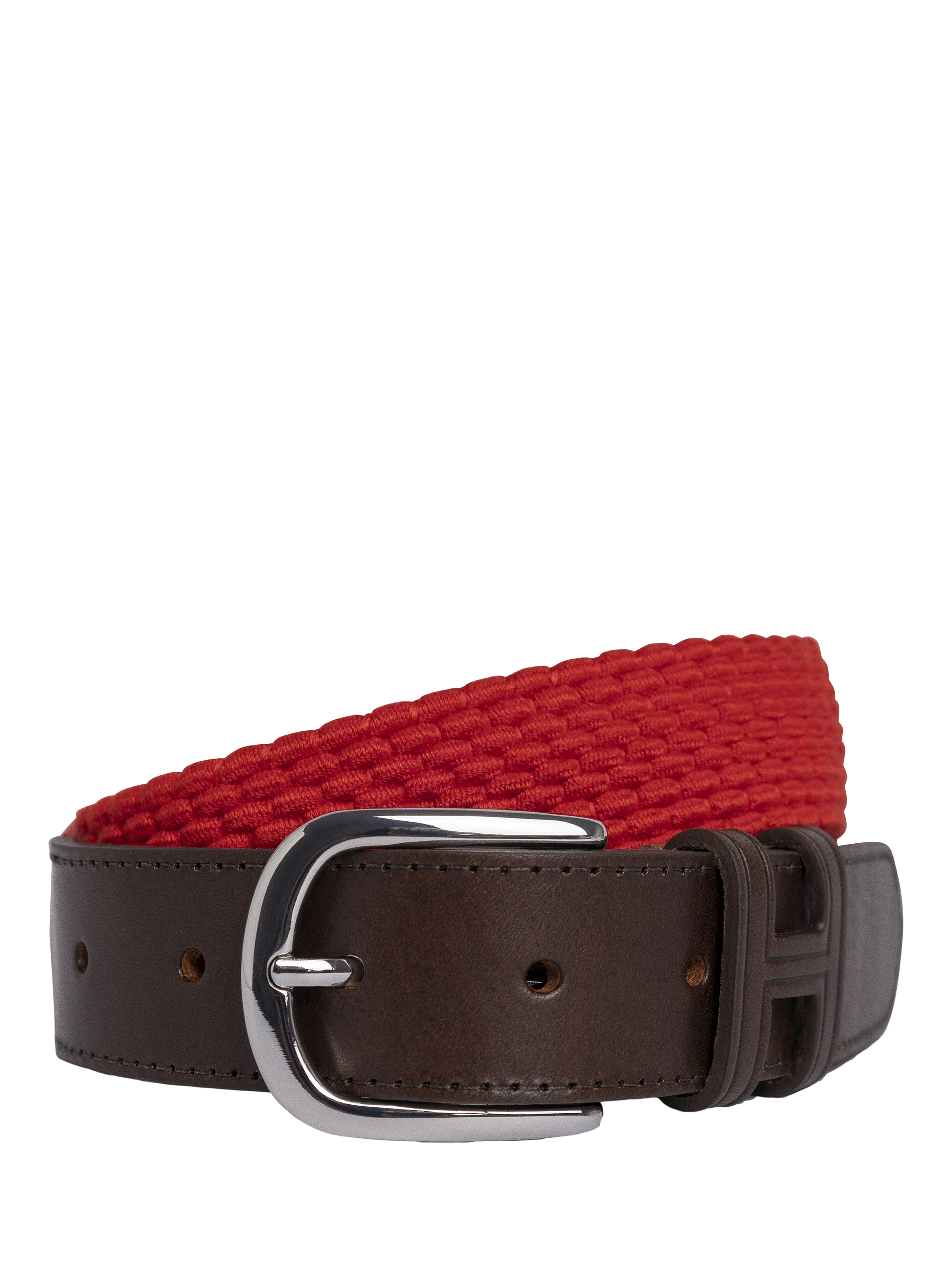 Product image 1 of 4, which shows Hackett London Parachute Stretch Belt, Pop Red, S