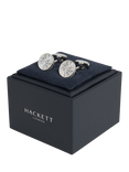 Hackett London Detailed Round Cufflinks, Silver