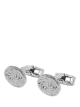 Hackett London Detailed Round Cufflinks, Silver