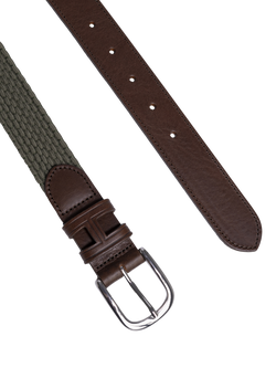 Hackett London Parachute Stretch Belt - view 2, Khaki Green