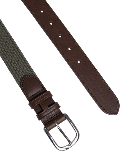 Hackett London Parachute Stretch Belt - view 2, Khaki Green