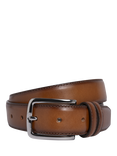 Hackett London Burnished Leather Belt, Tan Brown