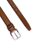 Hackett London Burnished Leather Belt, Tan Brown