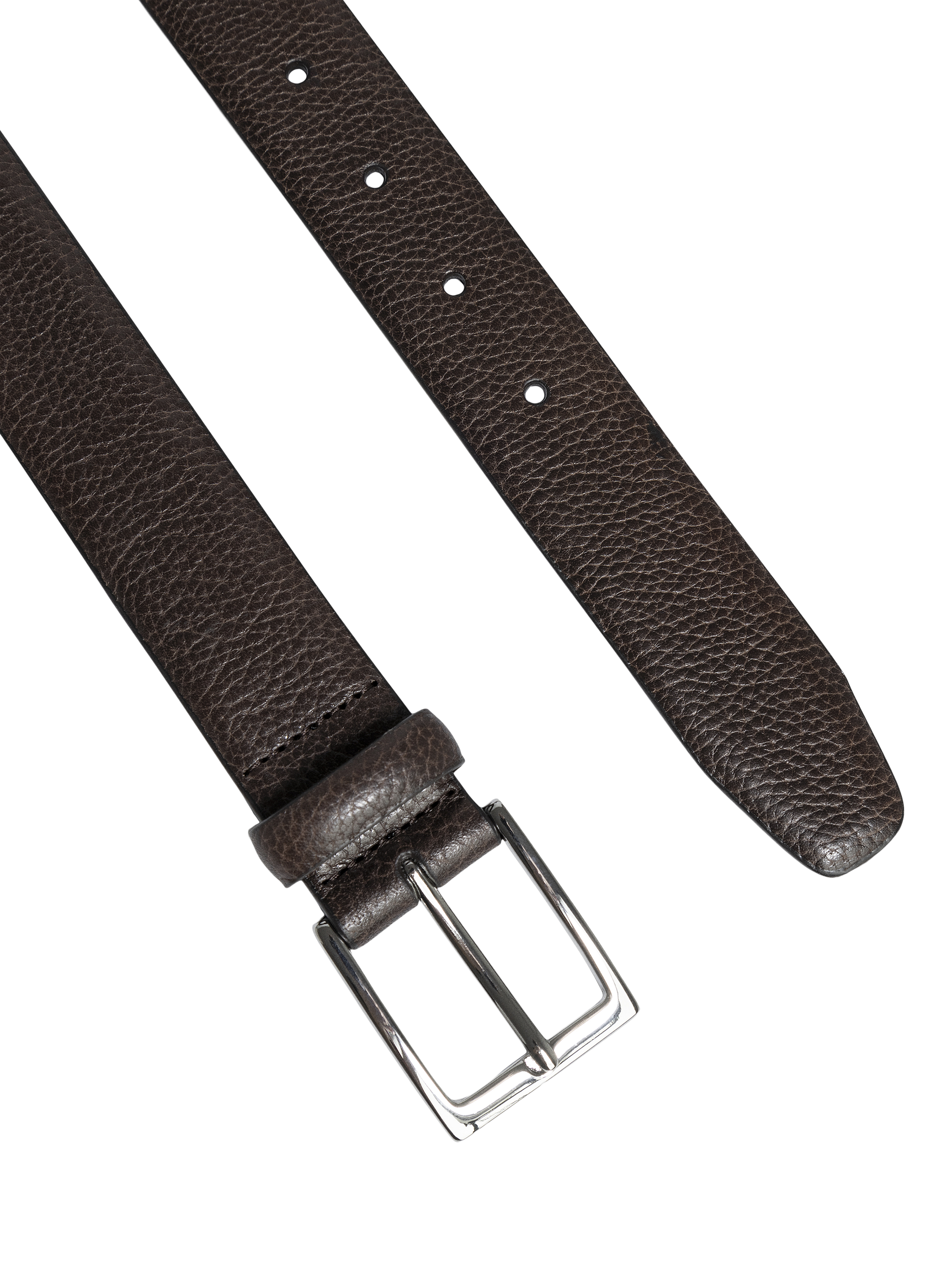 Product image 2 of 4, which shows Hackett London Leather Belt, Dark Brown, 28