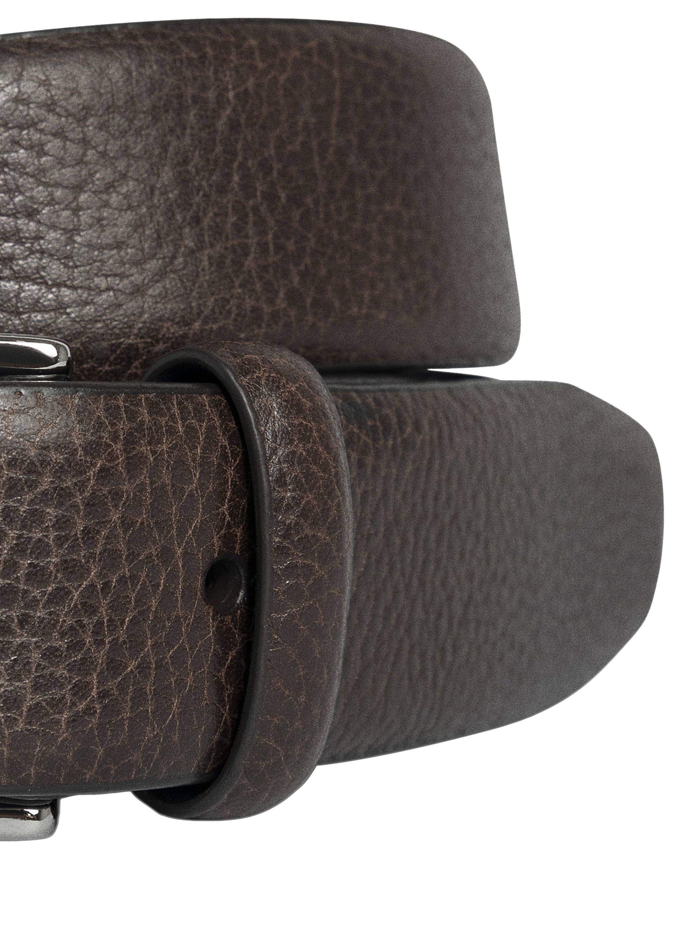 Product image 3 of 4, which shows Hackett London Leather Belt, Dark Brown, 28