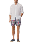 Hackett London Regular Fit Jungle Print Swim Shorts, Optic White, Optic White