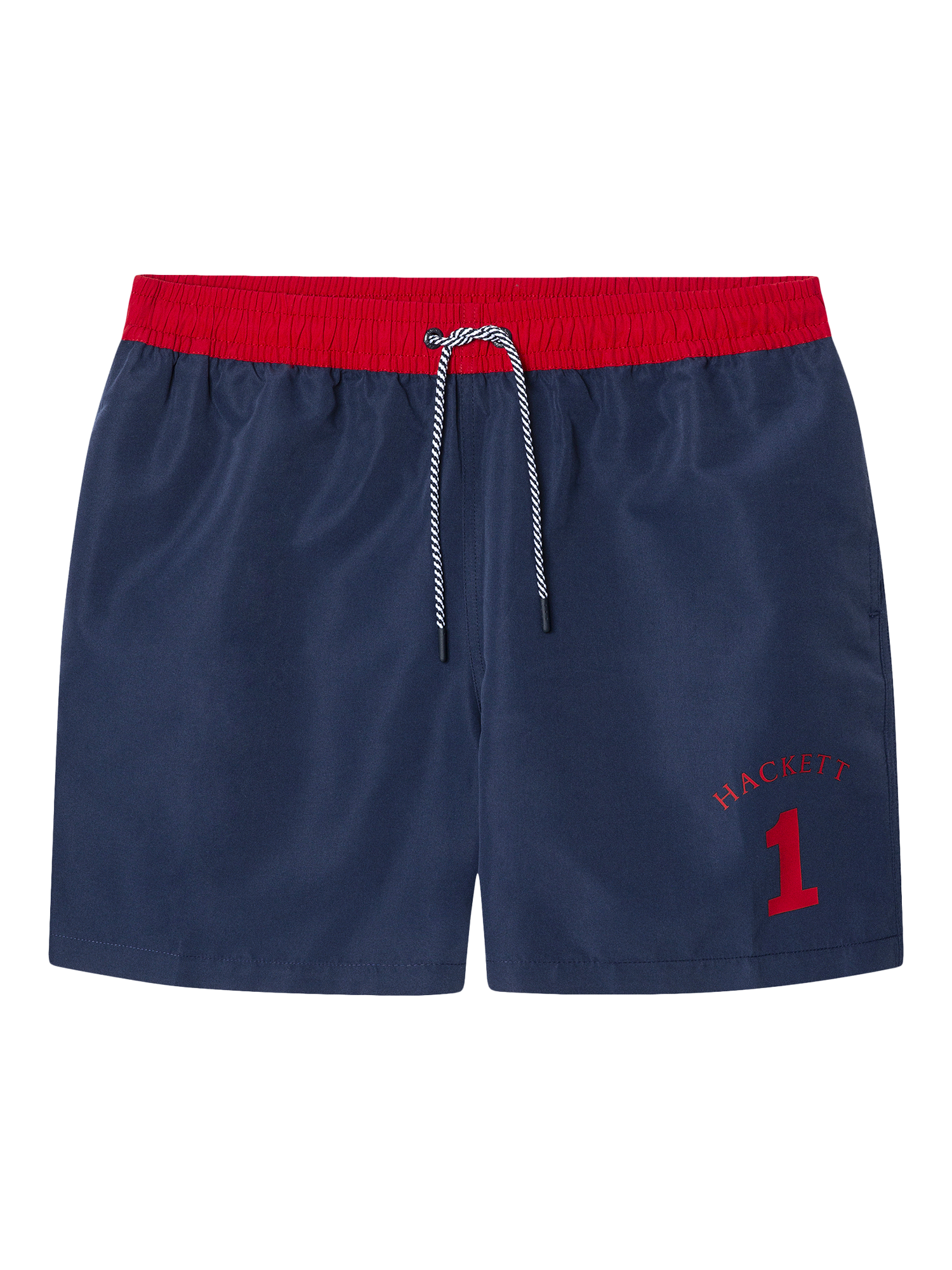 Product image 7 of 8, which shows Hackett London Regular Fit Branded Number Swim Shorts , Ink Blue, L