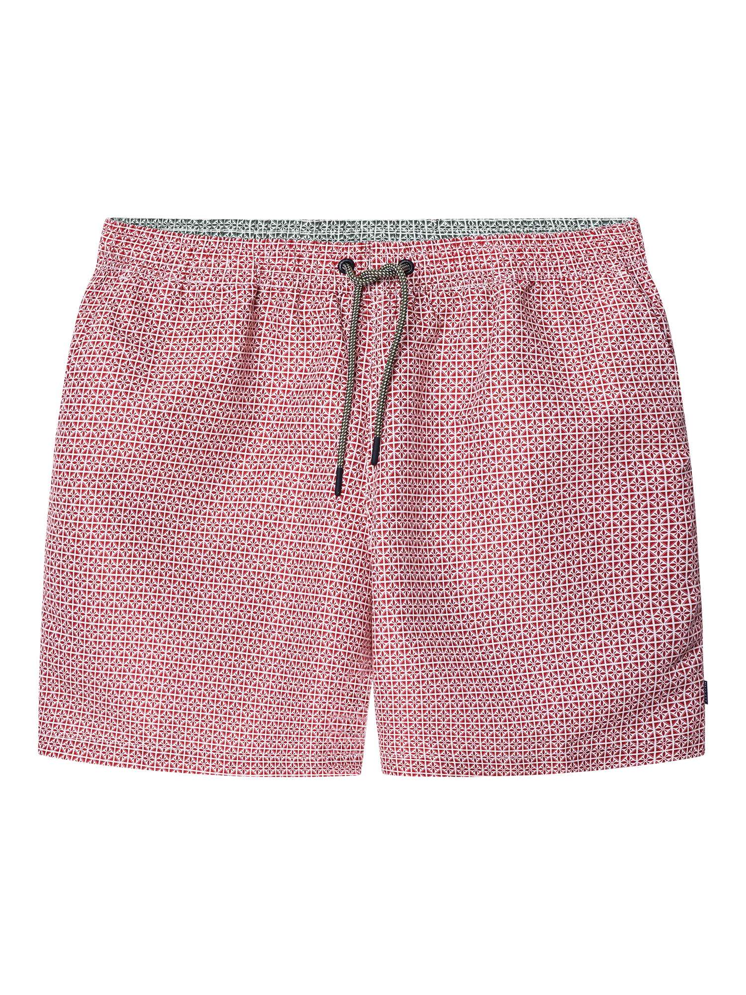 Product image 6 of 7, which shows Hackett London Printed Regular Fit Swim Trunks, Cranberry Pink, XXL