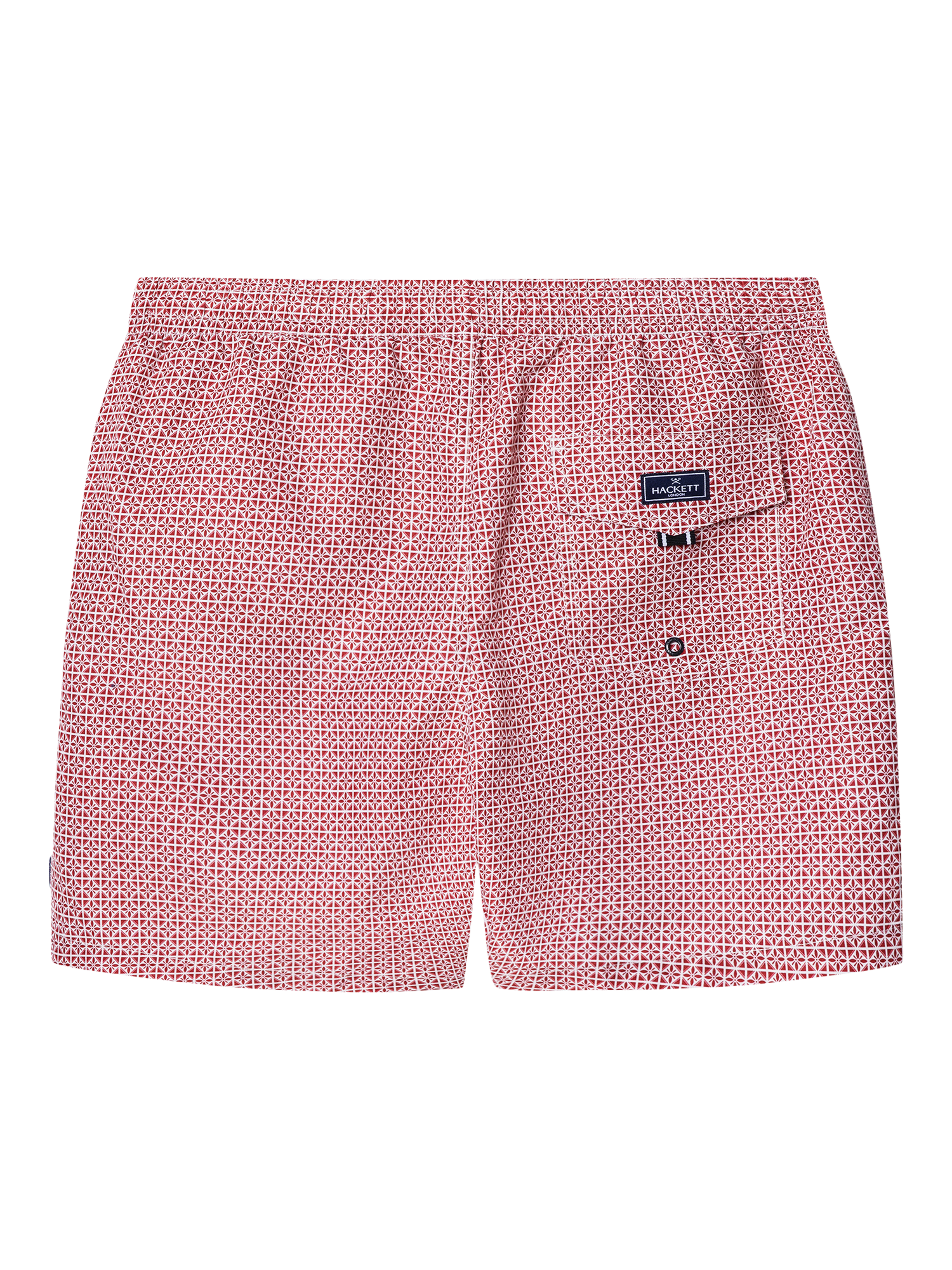 Product image 7 of 7, which shows Hackett London Printed Regular Fit Swim Trunks, Cranberry Pink, XXL
