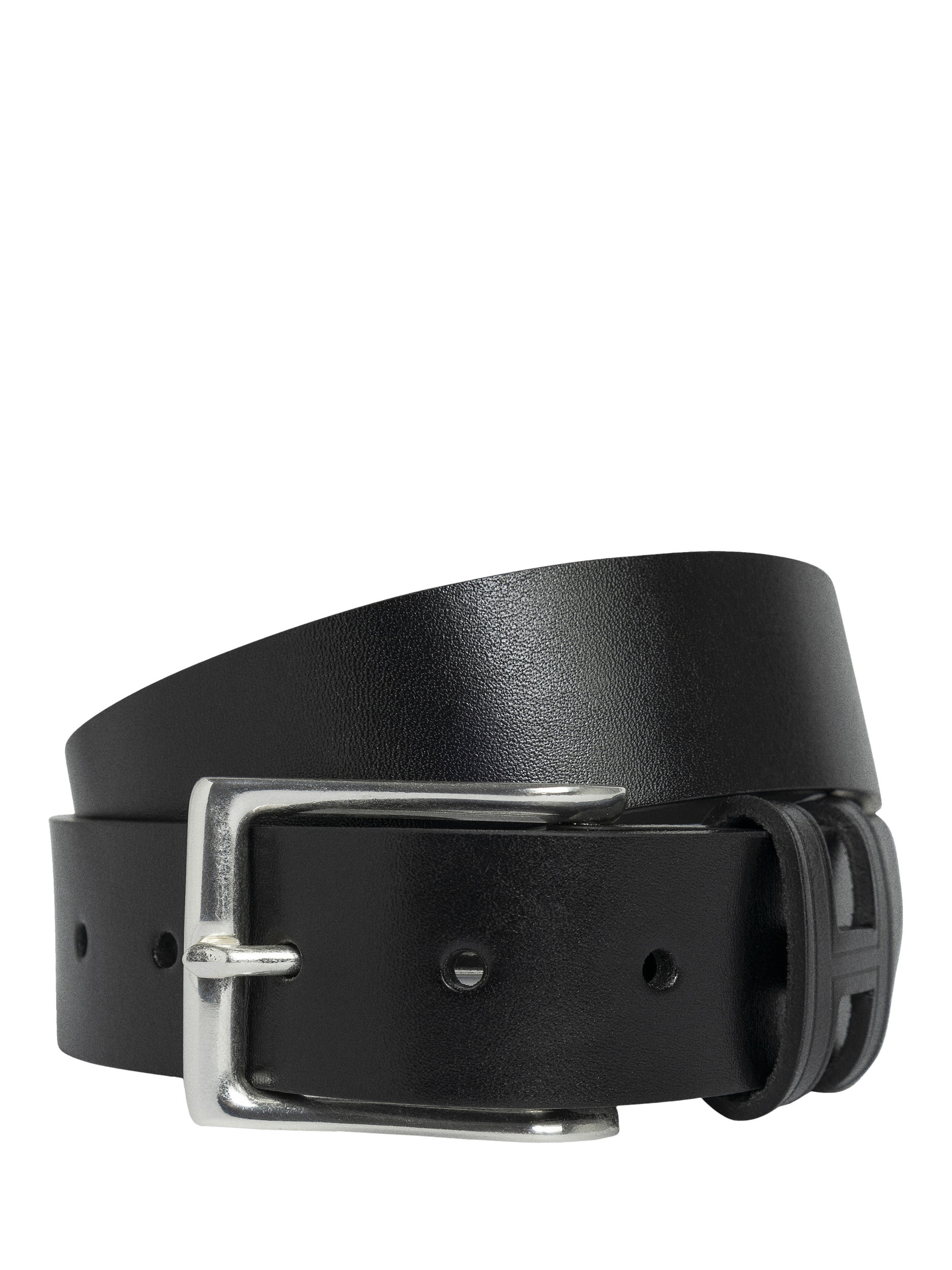 Product image 1 of 4, which shows Hackett London Casual H Keeper Leather Belt, Black, 28