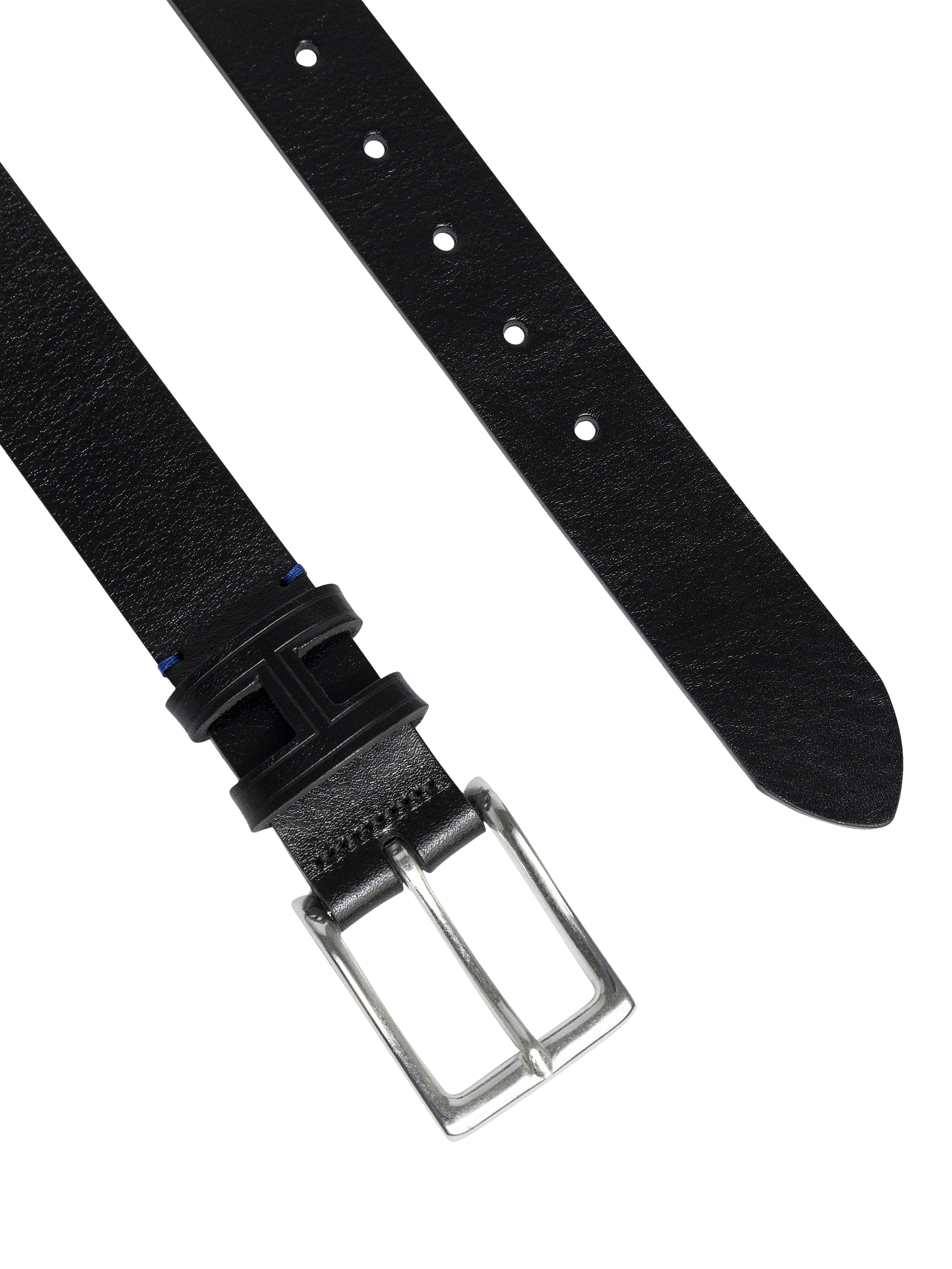 Product image 2 of 4, which shows Hackett London Casual H Keeper Leather Belt, Black, 28
