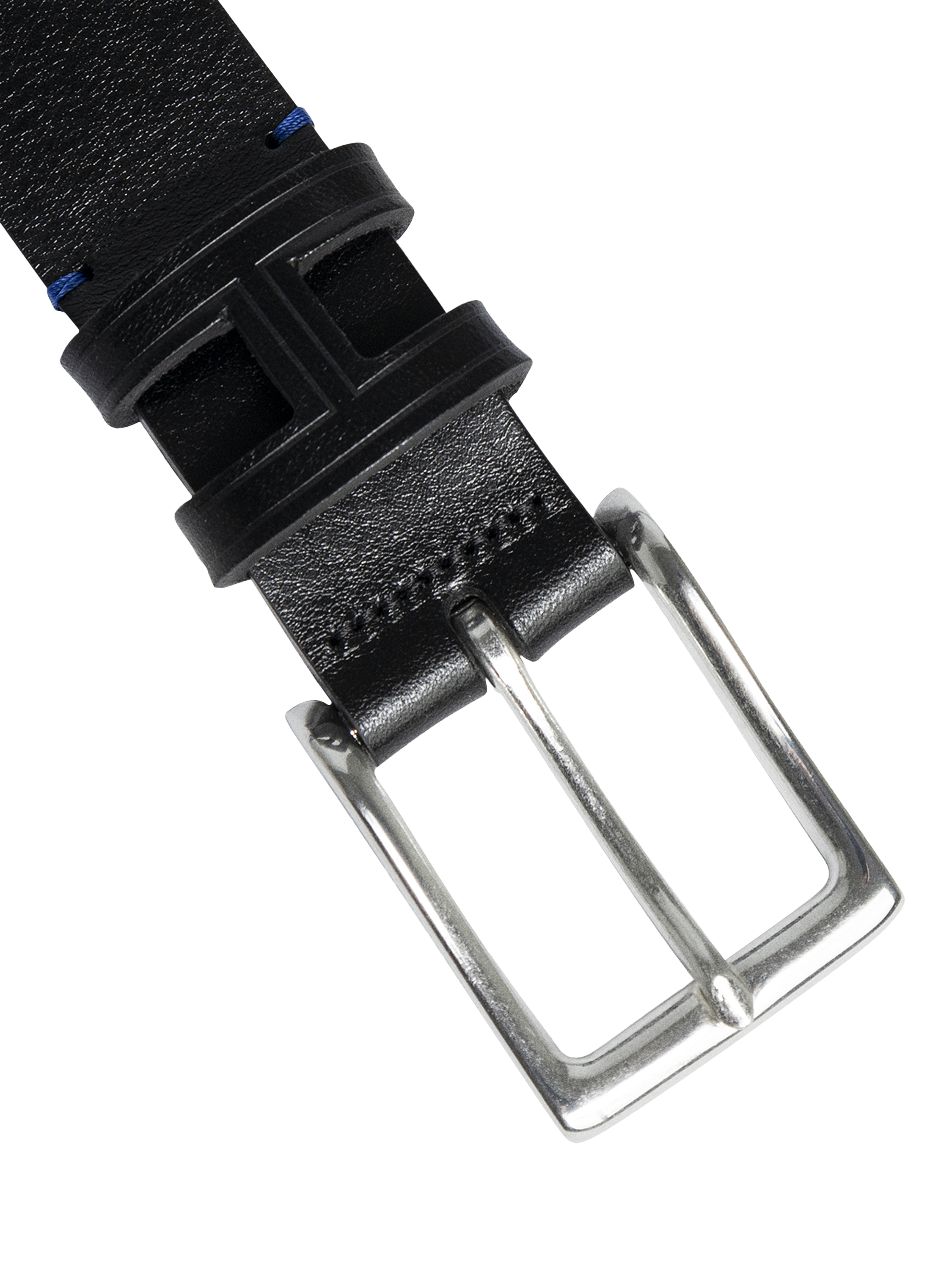 Product image 4 of 4, which shows Hackett London Casual H Keeper Leather Belt, Black, 28