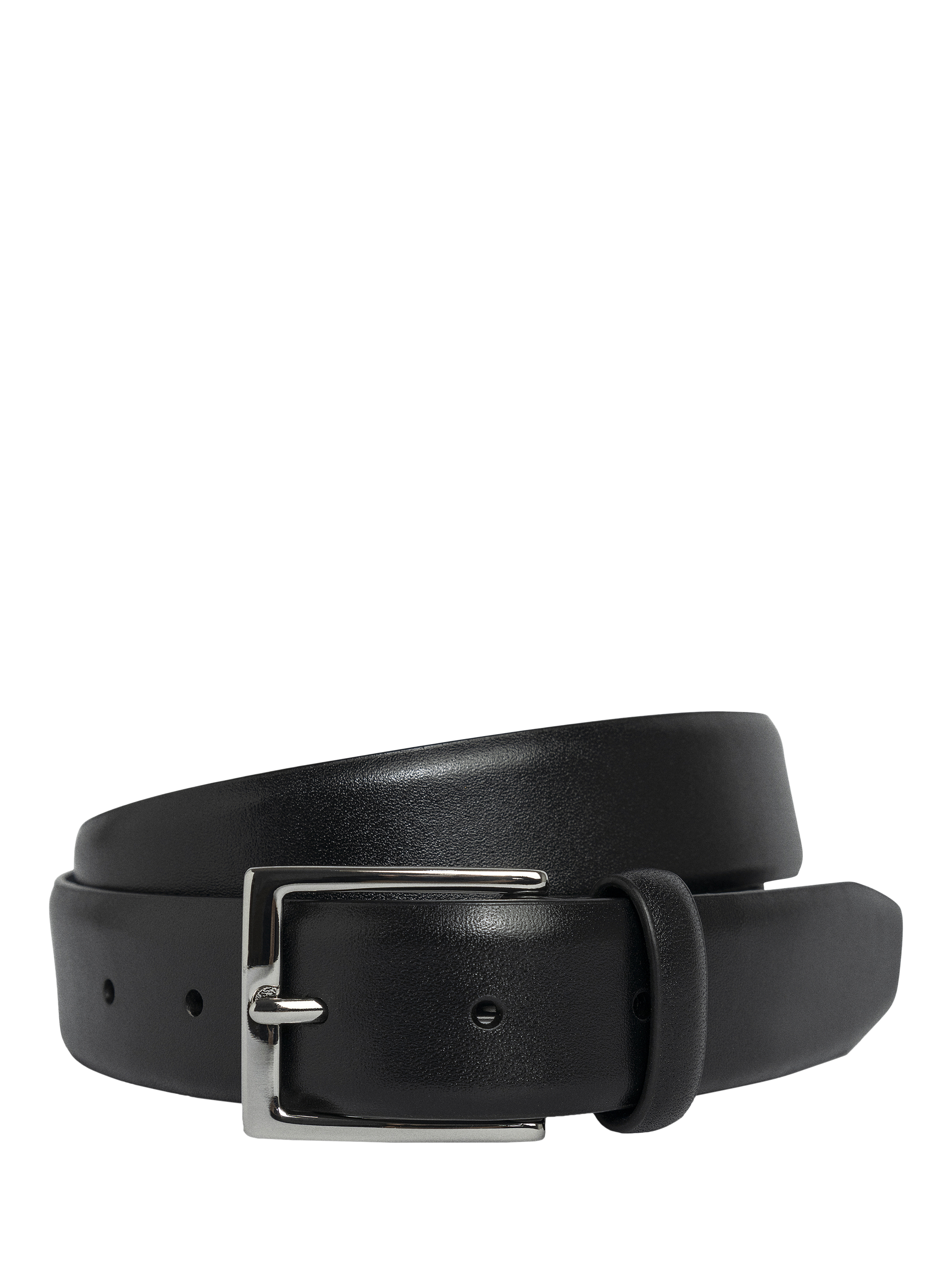 Product image 1 of 4, which shows Hackett London Formal Cactus Edge Leather Belt, Black, 28