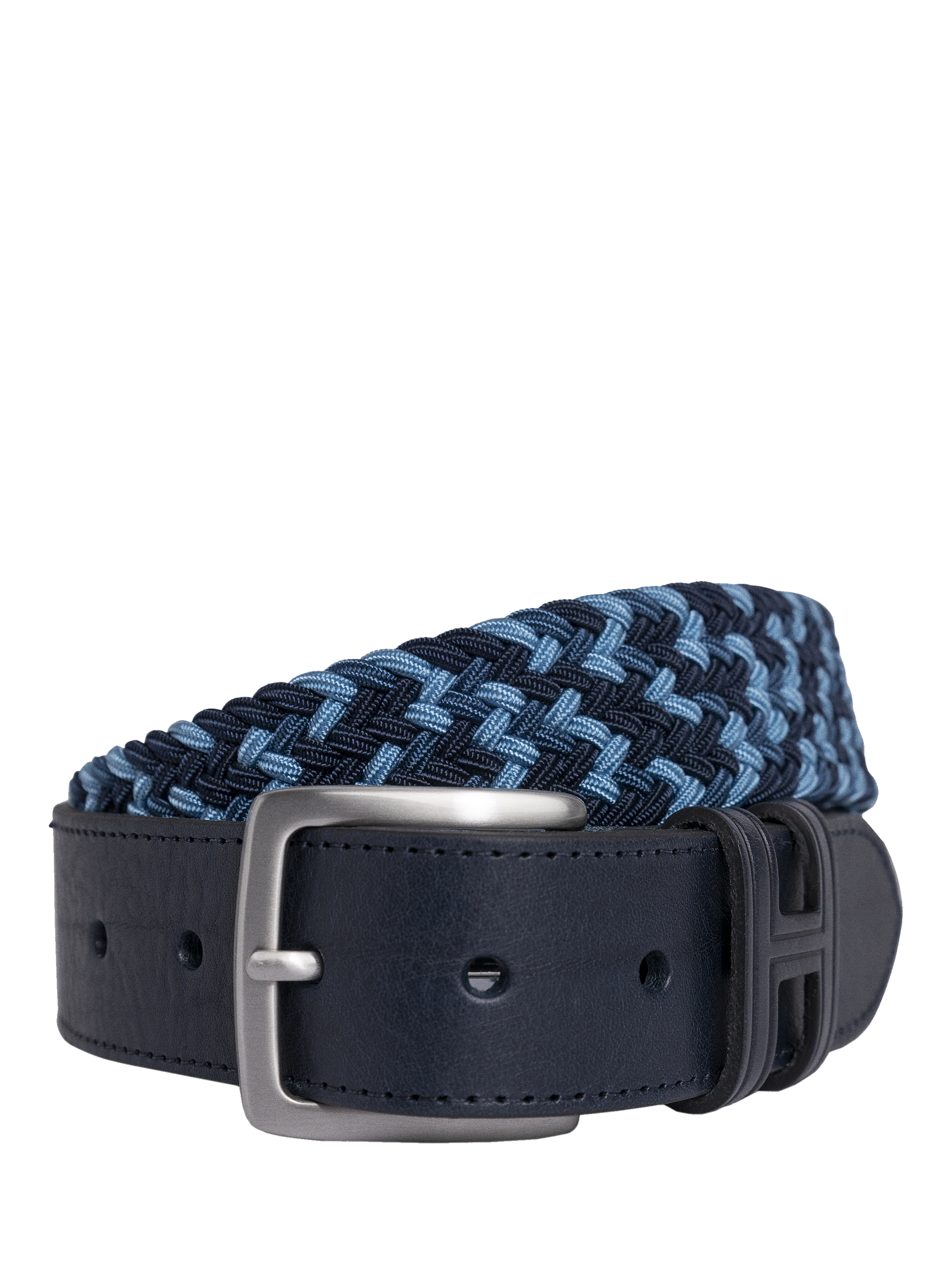 Product image 1 of 4, which shows Hackett London Multicolour Parachute Stretch Belt, Navy, S