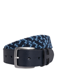 Hackett London Multicolour Parachute Stretch Belt, Navy
