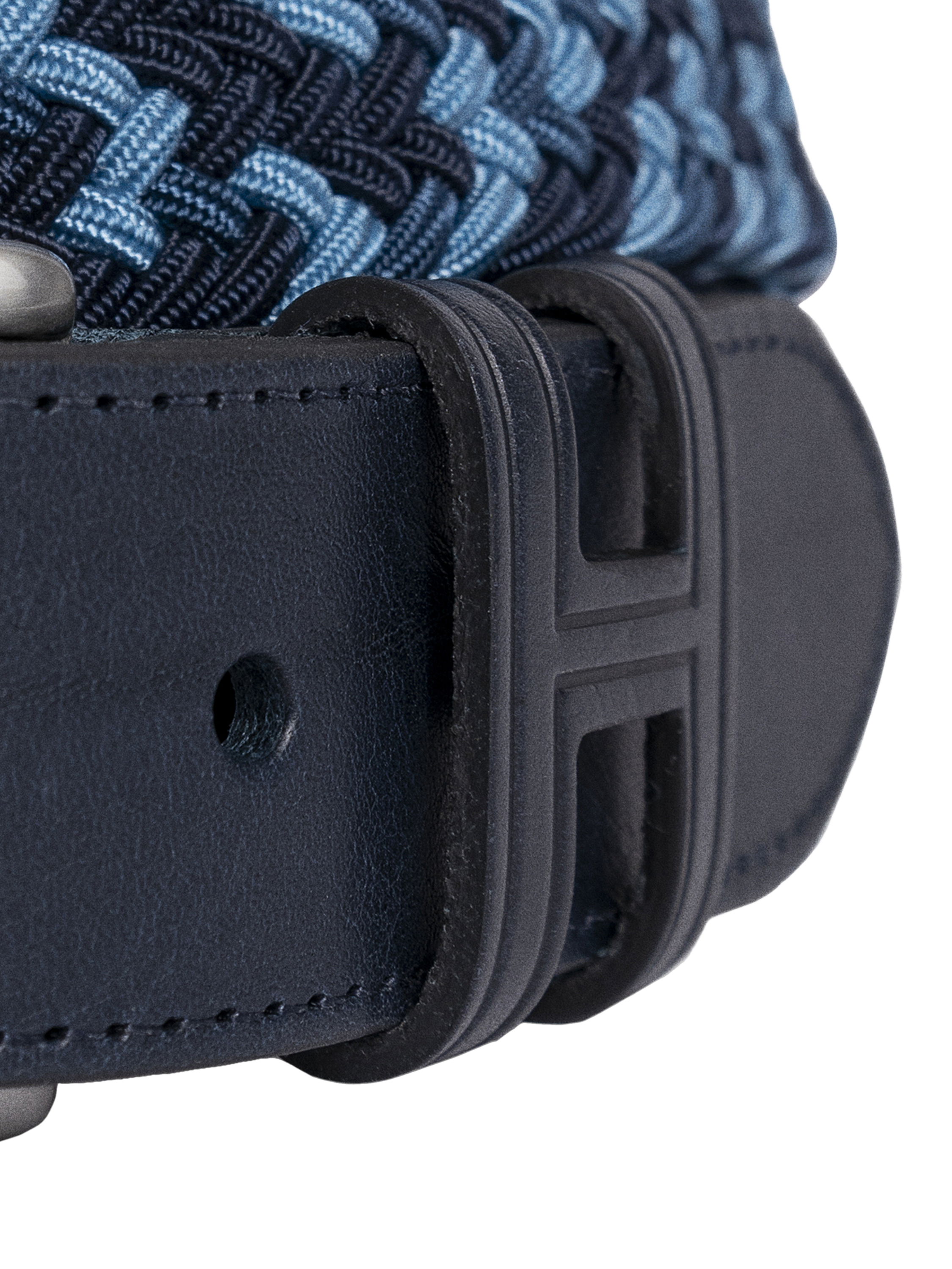 Product image 3 of 4, which shows Hackett London Multicolour Parachute Stretch Belt, Navy, S