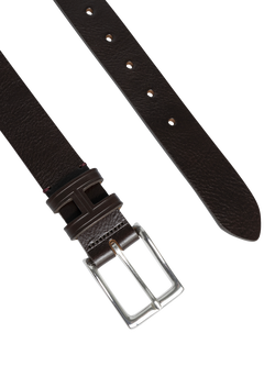 Hackett London Casual H Keeper Leather Belt, Brown - view 2, Brown