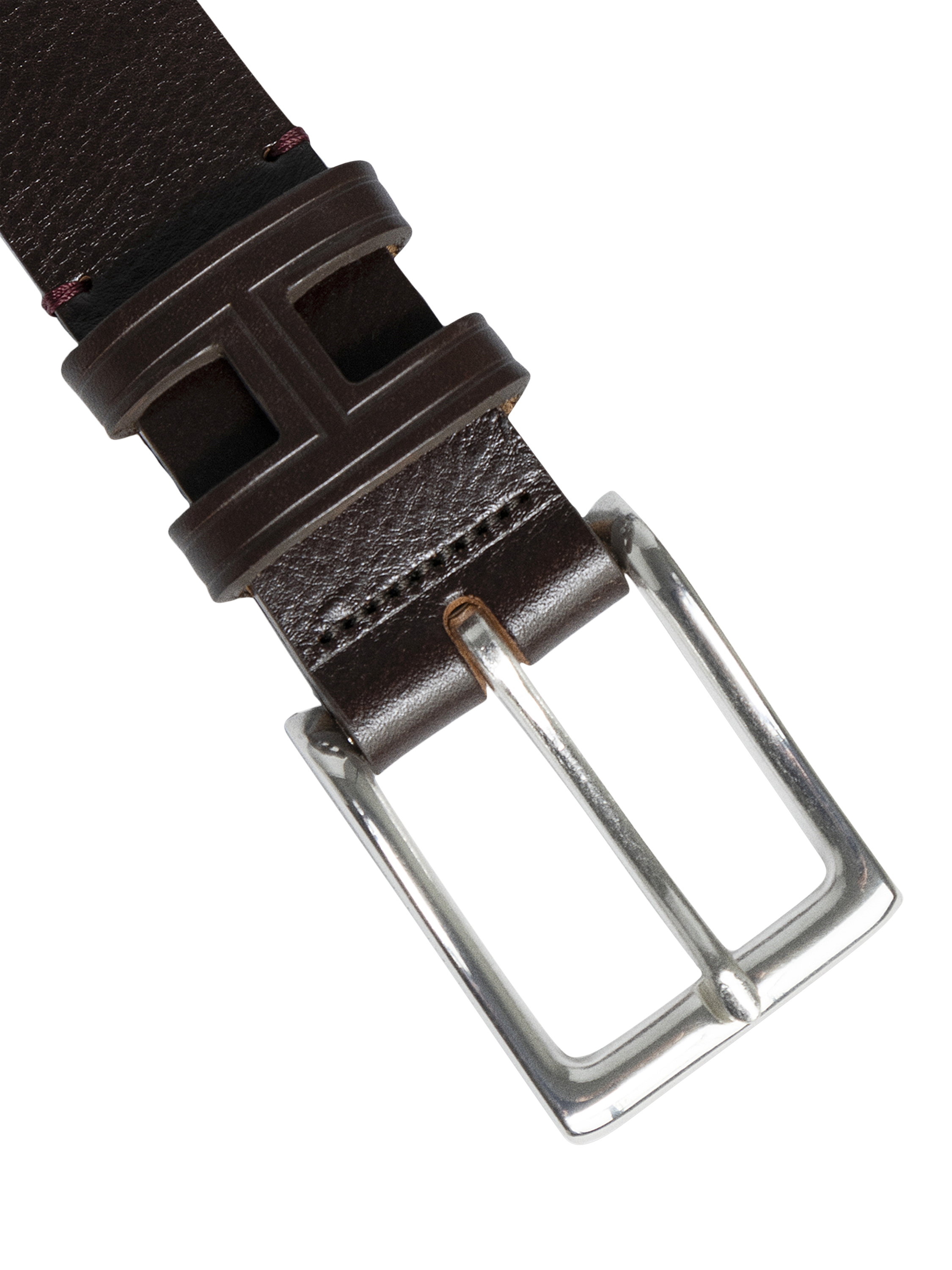 Product image 4 of 4, which shows Hackett London Casual H Keeper Leather Belt, Brown, 28