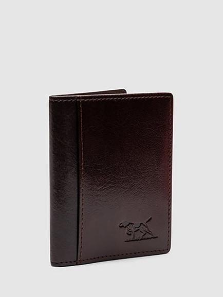 Rodd & Gunn Walton Landscape Fold 8cc Leather Cardholder - view 2, Chocolate