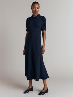 Ghost Wilma Shirt Midi Dress, Navy - view 2, Navy