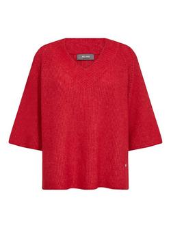 MOS MOSH Taci V-Neck Jumper, Red, Red