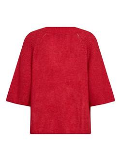 MOS MOSH Taci V-Neck Jumper, Red - view 2, Red