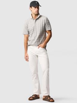 Rodd & Gunn Rosskeen Textured Premium Cotton Regular Fit Short Sleeve Polo Shirt - view 2, Smoke