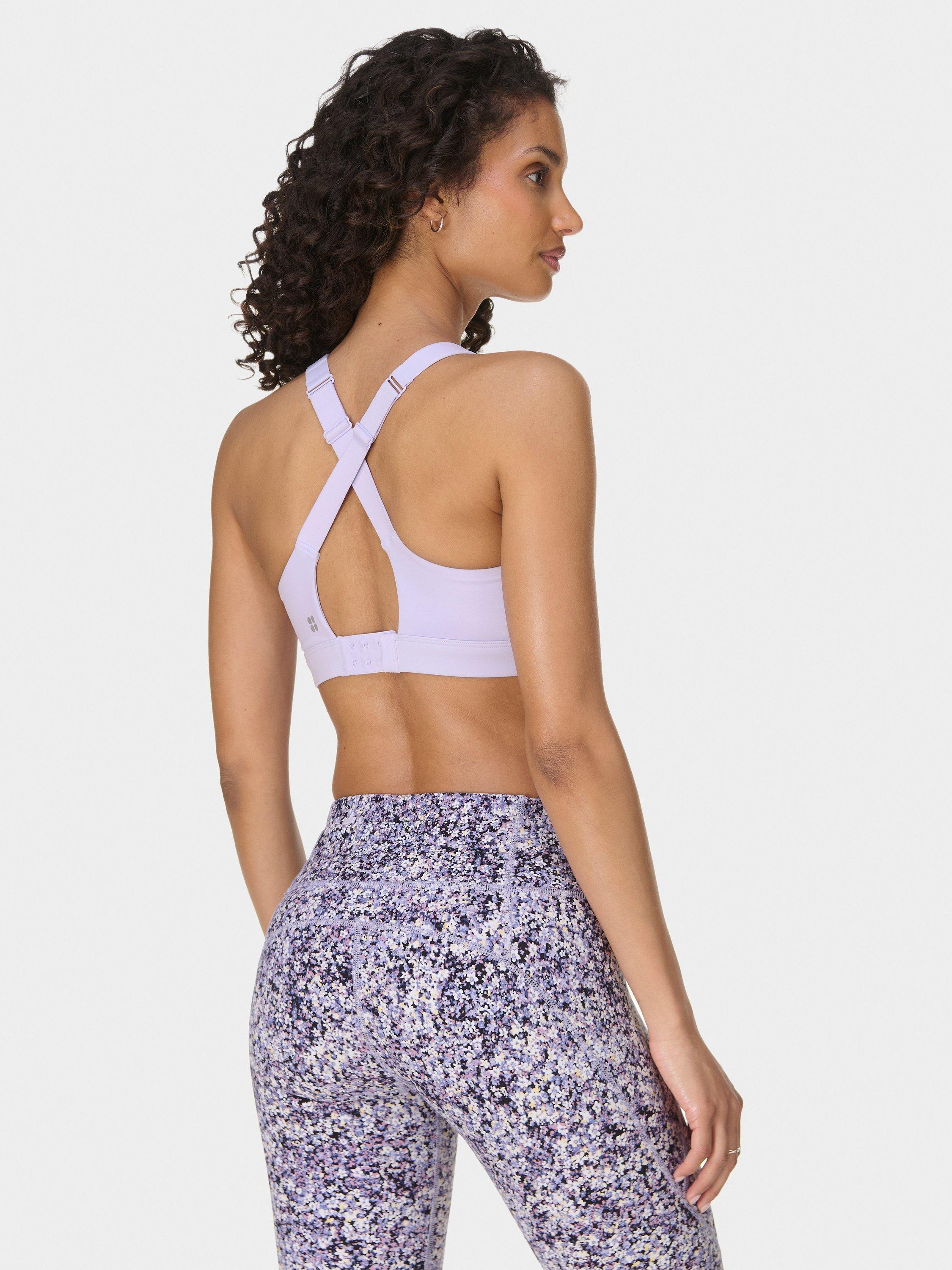 Product image 4 of 7, which shows Sweaty Betty Power Pulse Sports Bra, Purple Heather, XXS