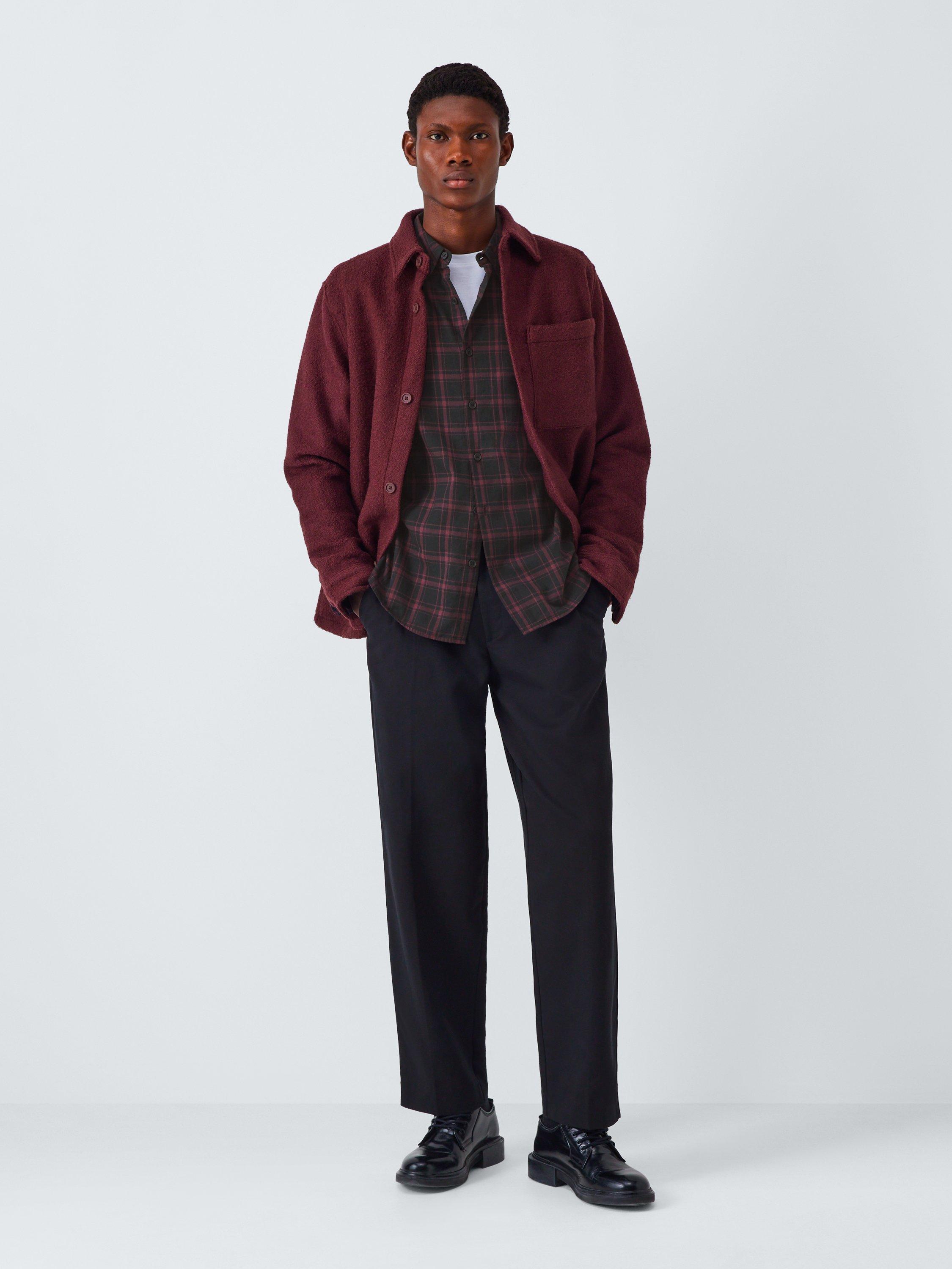 Product image 3 of 6, which shows Kin Check Cotton Shirt, Black/Catawba Grape, S