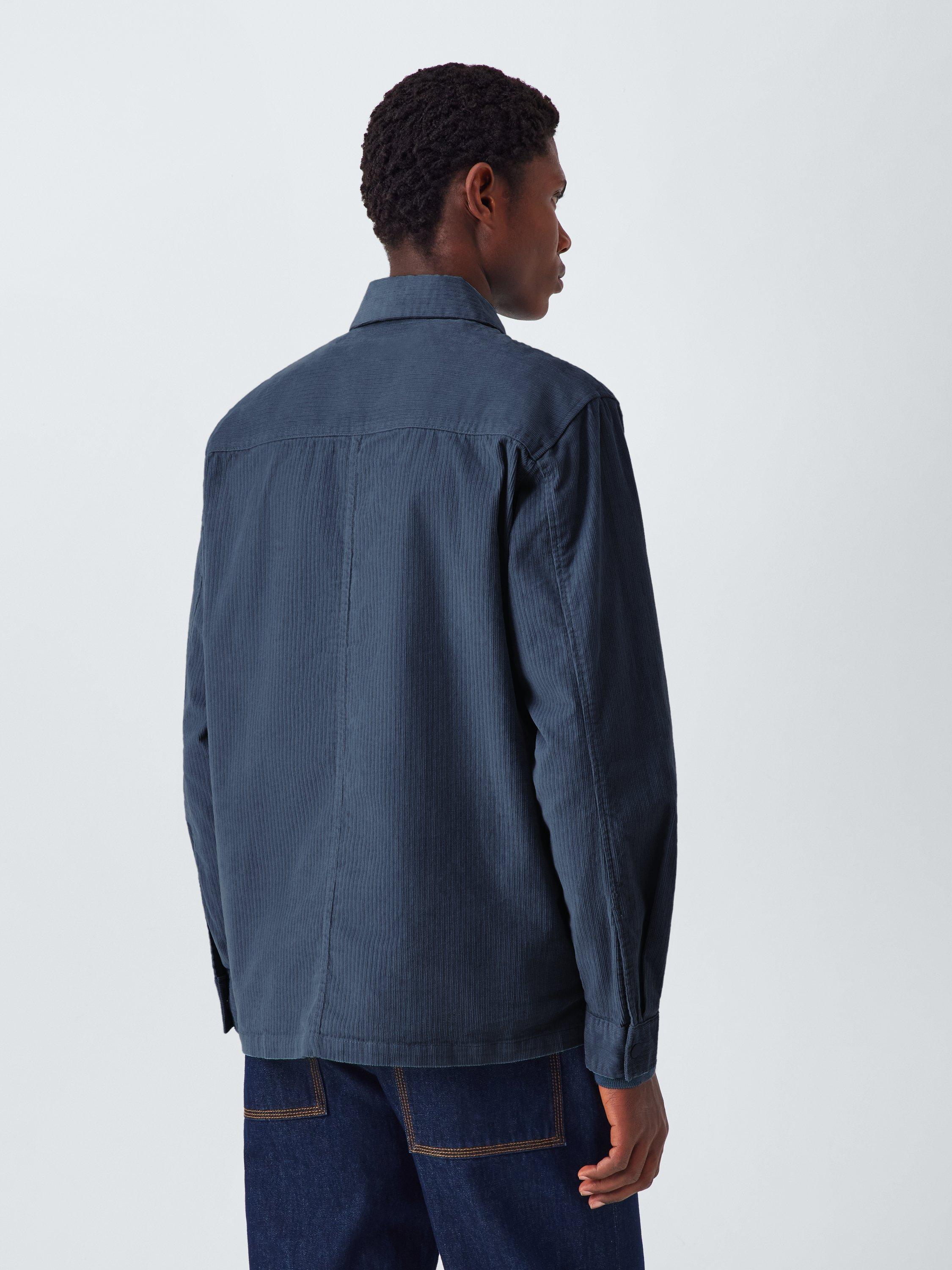 Product image 2 of 6, which shows Kin Corduroy Overshirt, Dark Sapphire, S
